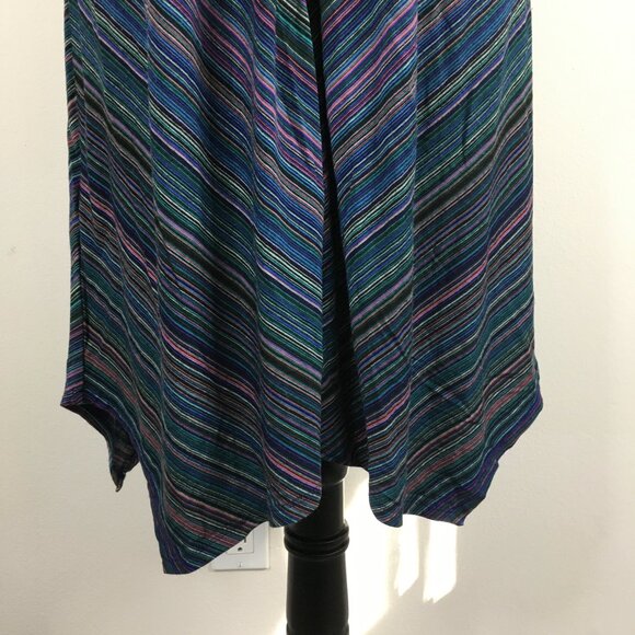 BCBGMAXAZRIA Multi-Color Striped CARMELA High Low Hem Jersey Dress - Picture 8 of 10